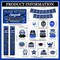 Class of 2026 Graduation Decorations Set - Blue & White Congrats Grad Party Kit - Includes Large Fabric Backdrop, Banner, & Premium Balloon Set - All-in-One 2026 Celebration Supplies